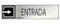 Informationsschild aus Edelstahl, Eingang (Pfeil rechts), 0,8 mm, 50 x 200 mm. SEKURECO