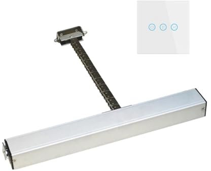 EDEDE Moteur Portail Coulissant Ouvre-fenêtre électrique avec Interrupteur, 220V, 3 Fils, 400mm, entraînement par chaîne Automatique, système de Moteur d'ouverture de volet(1 UK)