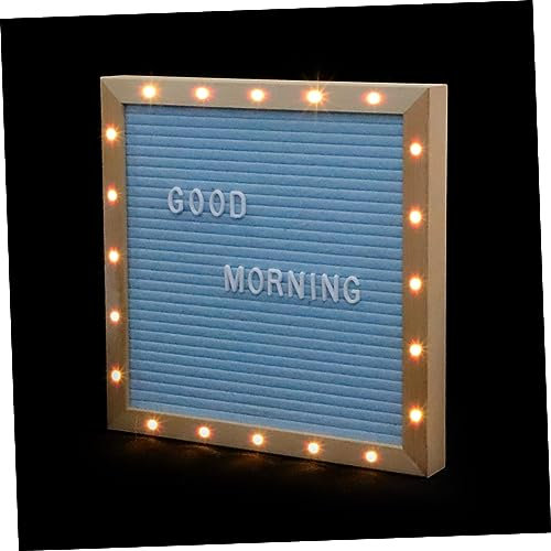 1Satz Kreatives Message Board mit LED Lichtern Holzbuchstaben Filztafel für Zuhause Büro und Besondere Anlässe Wiederverwendbar Leicht zu Reinigen Langlebig und Vielseitig