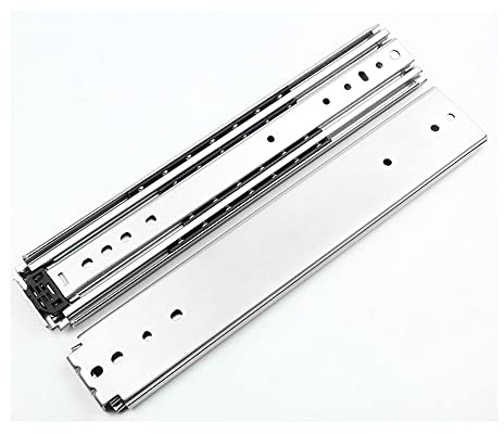 Robuste Schubladenschienen, robuste Schubladenschienen, Vollauszug mit Kugellager, geschlossene Metall-Schubladenschienen, seitliche Montage, 136 kg Tragkraft
