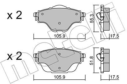 metelligroup 22-0988-0 - Made in Italy - Bremsbeläge