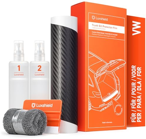 Luxshield Ladekantenschutz Folie für VW Passat Variant B8 3G I 2014-2019 - Stoßstangenschutz, Kratzschutz, Lackschutzfolie - Carbon Schwarz