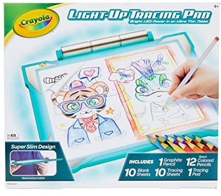 Crayola Light Up Tracing Pad - Teal, Kids Light Board for Tracing & Sketching, Toys for Boys & Girls, Kids Gifts, 6+ [Amazon Exclusive]