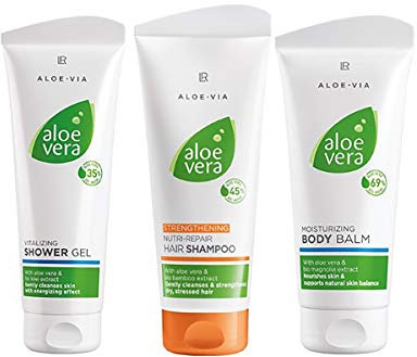 BERGER DESIGNS - LR Aloe Vera Haar & Körper-Set/Haarshampoo, Körperbalsam & Duschgel