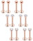 Mayhoop 12Pcs 16G Piercing Labret Tragus Helix Cartilage Acier Inonxidable Or Rose Zircon Boule Piercing Oreille Lèvre Studs Bijoux de Piercing