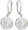 CLEVER SCHMUCK Silberne Damen Ohrringe als Ohrhänger 24 mm mit Lebensblume Ø 17 mm schlicht und glänzend Sterling Silber 925 im Schmucketui weiß