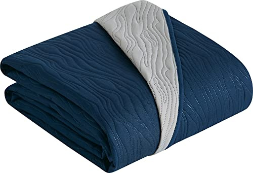 Erwin Müller Tagesdecke Polyester blau/grau Größe 270x250 cm