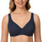 DELIMIRA Women's Minimiser Bra Plus Size Non Padded Underwired Seamless Comfort Bras Sapphire Heather 38DD