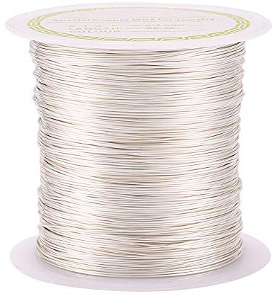 Craftdady 38Meter x 0.4mm Silver Copper Wire Long Lasting Plated Tarnish Resistant Craft Wire For Sculpting Armature Jewellery Making