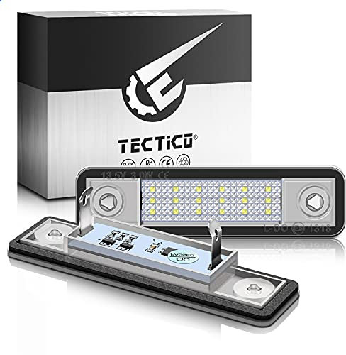 TECTICO LED Kennzeichenbeleuchtung Nummernschildbeleuchtung SMD Ultra Weiß für Astra F G Corsa B Zafira A Omega Vectra B, 2 Stücke