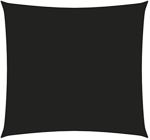 vidaXL Toldo de Vela Parasol Lona Protector Solar Sombra Patio Jardín Terraza Balcón Parque Exterior Rectangular de Tela Oxford Negro 2,5x3 m
