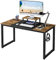 Yaheetech Schreibtisch mit 2 Monitorständer, Computertisch, PC Tisch, Kopfhörer Halter, Bürotisch Holz Officetisch fürs Büro, Home, 140 × 60 × 89,5 cm