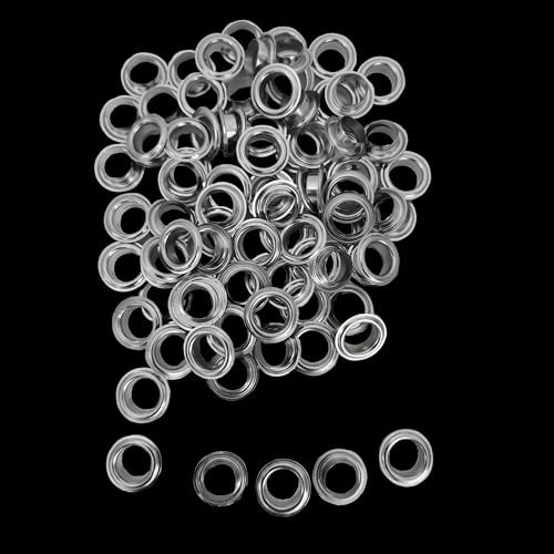 WedDecor 6mm Self-Piercing Banner Silver Eyelets For Semi-Automatic Eyelet Machine, Durable Iron Grommets Without Washers For Banners, Pool Cover or Signs, 500pcs