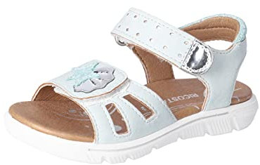 RICOSTA Mädchen Riemchensandalen SARA,Kinder Sandalen,WMS:Mittel,Sommerschuhe,Freizeitschuhe,offene Schuhe,Strandschuhe,Kids,Mint (520),28 EU