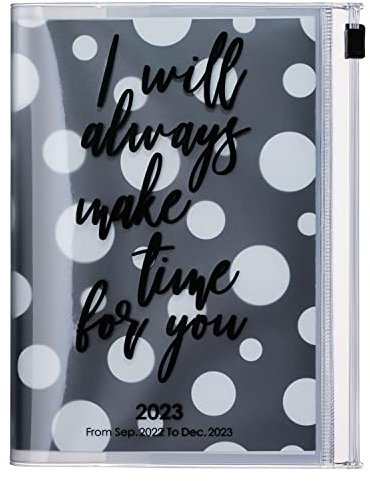 MARK'S 2022/2023 Taschenkalender A6 vertikal, MAKE TIME, Black: Von September 2022 bis Dezember 2023