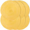 Set di 6 Sottopiatti Rotondi Intrecciate per Tavoli da Pranzo in Tessuto Naturale Resistente al Calore, Set da 6 (Giallo)