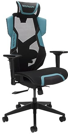 RESPAWN FLEXX Mesh Gaming Chair With Lumbar Support,Ergonomic Gaming Chair with Recline/Tilt Tension Controls, Adjustable Arms, 300lb Max Weight With Wheels for Computer/Desk/Office -Teal