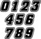 TLDSHOP® - Kit 10 NUMERI Adesivi Moto Motocross - Adesivi stiker Confezione da 10 Pezzi per Moto, Auto, Motocross, Quad, Scooter, Camper, Camion - da 0 a 9