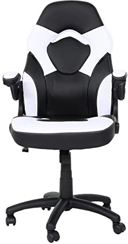 Mendler Bürostuhl HWC-K13 ergonomisch Kunstleder - schwarz-weiß