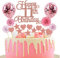 Jxuzh Happy 11th Birthday Tortendeko Rosegold - Kuchendeko für 11 Jahre Mädchen Jungen - Geburtstag Kuchen Deko Mit Herz Stern - Cake Topper Rosa