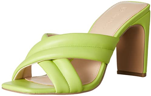 The Drop Sandali Da Donna, Ava Con Cinturino Incrociato, Con Tacco Alto, Lime, 37.5 EU