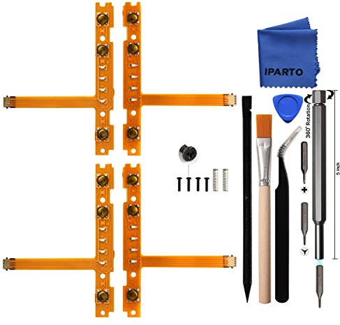 iParto 2 paia SL SR tasto destro sinistro cavo della flessione del cavo di ricambio per interruttore Nintendo/interruttore OLED Joycon cavo flessibile con strumenti di riparazione viti molle