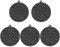 5 PCS Induction Hob Protector, Induction Hob Cover Mat, Hob Covers for Induction Hob Anti-Slip Mat Silicone Pad Scratch Protector Cover Heat Insulated Mat (20 cm, Black)