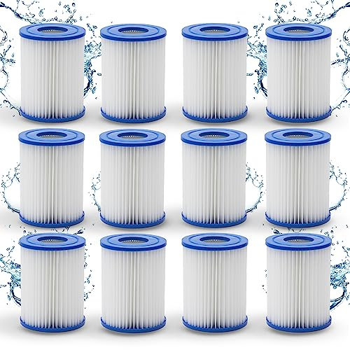 HAFIX® Poolfilter Pool Filter für Whirlpool Pool Gr. II. Filterkartuschen Filter Kartuschenfilter für Poolpumpe Typ H. Filterkartusche für Swimmingpool. Papierfilter Cartridge Wasserfilter Pool 12 Stk