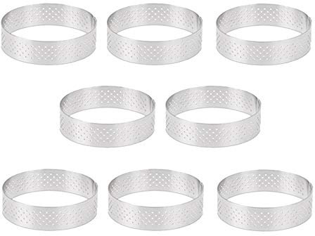 Koanhinn Lot de 8 moules à tartelettes en acier inoxydable 8 cm