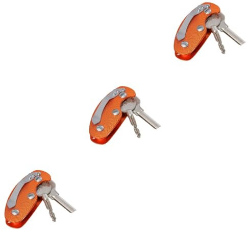 Hemobllo 3pcs Aluminum Key Holder Clip Outdoor Aluminum Key Folder for Pocket Everyday Carry Gear