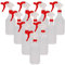 IDEAL 365 Empty Refill Spray Bottles with Trigger Spray Heads 750ml - Pack of 10 (Red)