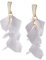 Ohrringe für Damen Lang Rosenblatt Acryl Elegant Mehrstufige Übertriebene Blütenblatt Blumen Ohrringe Böhmische Hochzeit Brautjungfer Schmuck für Frauen und Mädchen BS