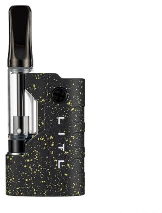 Litl Bit | Günstiger und kompakter Akku mit 510er Gewinde | 3 Spannungseinstellungen | Ein-Knopf-Bedienung | 500-mAh-Akku | USB-C-Laden | Mehrere Farbvariationen (SCHWARZ/NEONGELB)