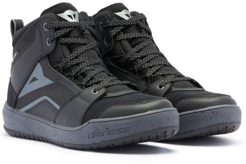 DAINESE - Suburb D-Wp Shoes Wmn, Scarpe Moto Impermeabili, Woman, Nero/Grigio Ferro/Metal, 40