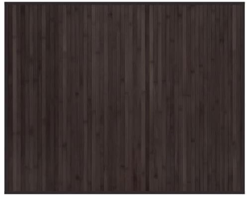 vidaXL Teppich, Bambusteppich Rechteckig, Bambusmatte rutschfest für Wohnzimmer, Läufer Küchenteppich Flurteppich, Modern, Dunkelbraun 80x100cm Bambus