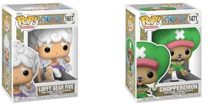Funko POP! Animation: One Piece S8 - Monkey D. Luffy - OP1-1/6 Odds for Rare Chase Variant & POP! Animation: One Piece - Tony Tony Chopperemon - (Wano) - Collectable Vinyl Figure