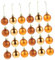 IMIKEYA 24st Weihnachtskugeln Weihnachtsbaum Weihnachtsbaum-anhänger Bruchsichere Weihnachtskugel Christbaumschmuck Polierte Weihnachtskugel Unzerbrechliche Baumkugeln Plastik Orange