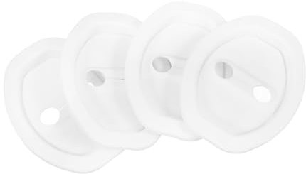 OSOLADY Car Door Lock Protective Covers Silicone Shock Absorber Pads 4pcs White Rubber Door Latch Guards Cushion Anti-collision Sound Dampening for Travel and Daily Use