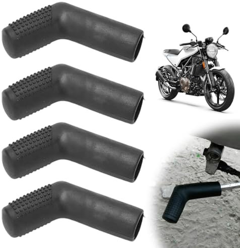 SULIUDAJI 4 Stück Premium Silicone Gear Lever Protection For Motorcycle, Non-Slip Gear Protection In Black, Universal Fit For All Models, Moto Gadget Sock Sleeve As Accessory For Gear Shift Protection