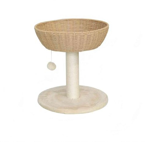 Cat Tree Tower,Handwoven Large Nest,Rattan Cat Bed,Suitable for Cats Weighing Up to 20 Pounds
