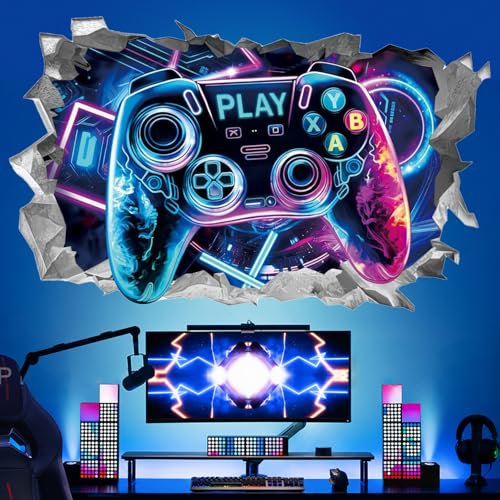 3D Autocollants Muraux Gamer,Gamer Poster Murale Decoration,3D Stickers Muraux Gamer,DIY Sticker Gamer,Autocollants Muraux Gamer 3D,Gamer Poster Murale Decoration,Sticker Mural de Chambre Garçon
