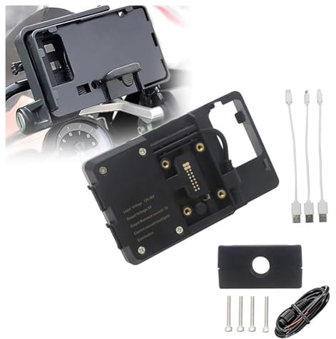 Für B&MW R1200GS LC Für Adventure R1250GS S1000XR R1200RS Motorrad USB-Ladegerät Handyhalter Ständer Halterung Navigationshalterung Navigationshalterung Motorrad(USB 12mm Clip)