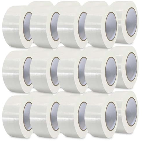 G4GOODS® 24 Rolls of White Duct Tape 50mm x 50m - Heavy Duty Gaffer Tape Waterproof Anti-Tear Strong Adhesive Gaffa Tape for Wrapping Sealing Repairing Gaffer's Tape for Home Office & Industrial Use