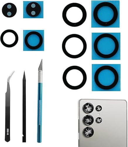 Dakexiong S25 Ultra Obiettivo di Sostituzione della Fotocamera Posteriore in Vetro per Samsung Galaxy S25 Ultra Lente di Ricambio Fotocamera con Kit di Strumenti di Riparazione