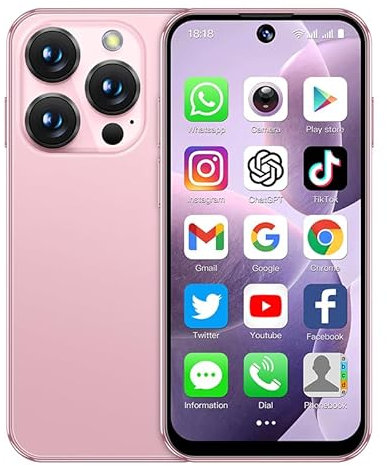 JoyZap Smartphone Mini Sbloccato 2GB+16GB | Schermo 3.88 | Batteria 900mAh | Corpo Sottile | Fotocamera 5MP | Ottimo Regalo per Bambini(rosa)