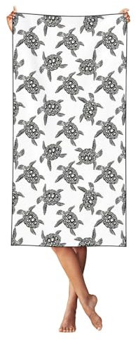 GUOLGP Bequemes Strandtuch mit Tiermotiven, übergroß, schnell trocknend, Handtuch für Erwachsene, für Reisen, Pool, Sommer