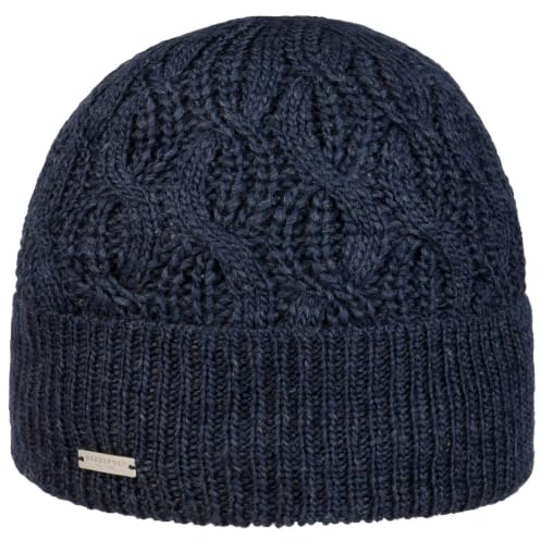 Seeberger Landesta Umschlagmütze Strickmütze Damenmütze Wintermütze Beanie Damen - mit Umschlag, Futter Herbst-Winter Winter