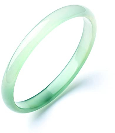 LMRJHAZ Frauenarmbänder Achat Green Water Lake Armbänder dünne hellgrüne Chalcedon-Armbänder Ganze Match Jade Schmuck Schmuck 54-62 mm 56 mm