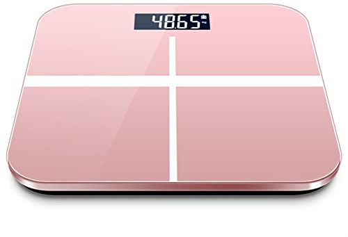 OZBMA Electronic Balance Digital Bathroom Scales Body Fat Scale Smart Composition Analyzer Compatible LCD Display (Rose Gold)