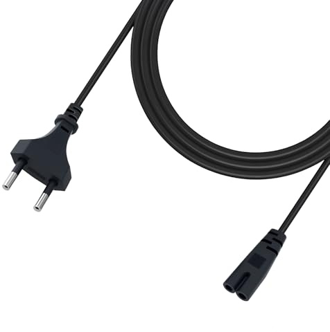 1,5 m Netzkabel Stromkabel Strom Kabel, C7 Kabel, Zuverlässige Energiezufuhr für Elektronikgeräte wie Fernseher Konsolen Drucker und Mediengeräte im Haushalt und Büro